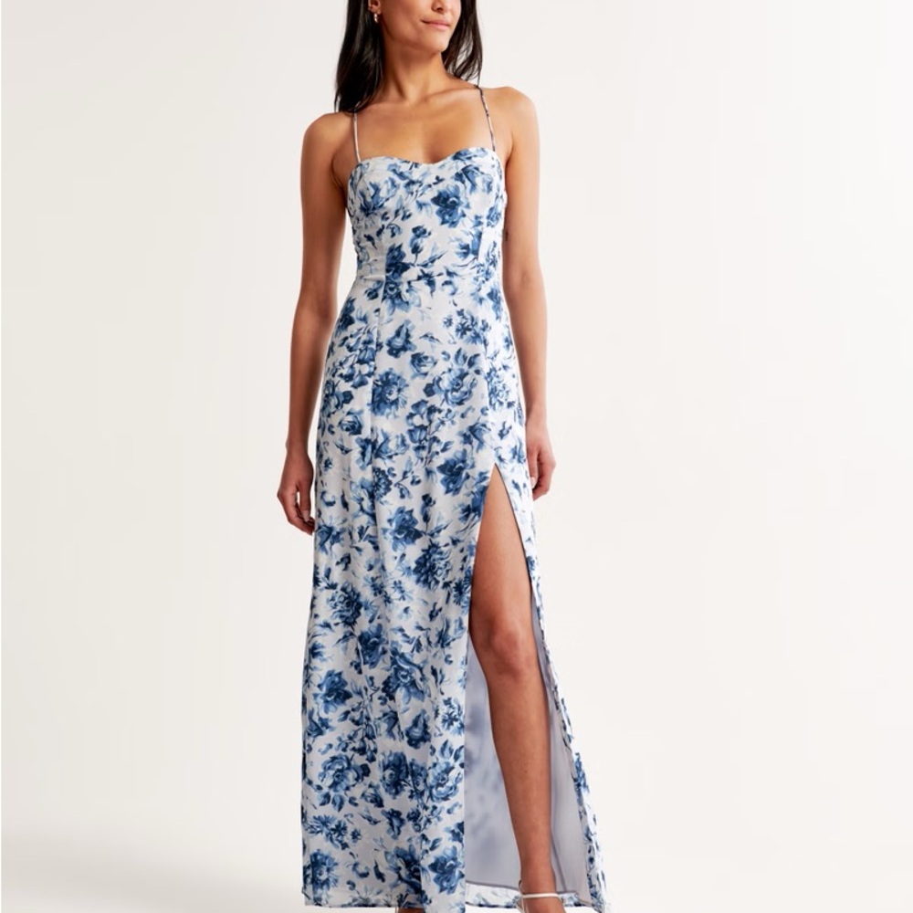 NWT The A&F Camille Tie-Back Gown